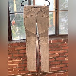 Balmain Velvet Moto Pants